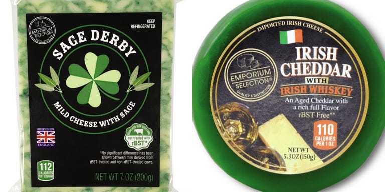 Aldi's St. Patrick's Day Cheeses Include Green Gouda And Boozy Cheddar