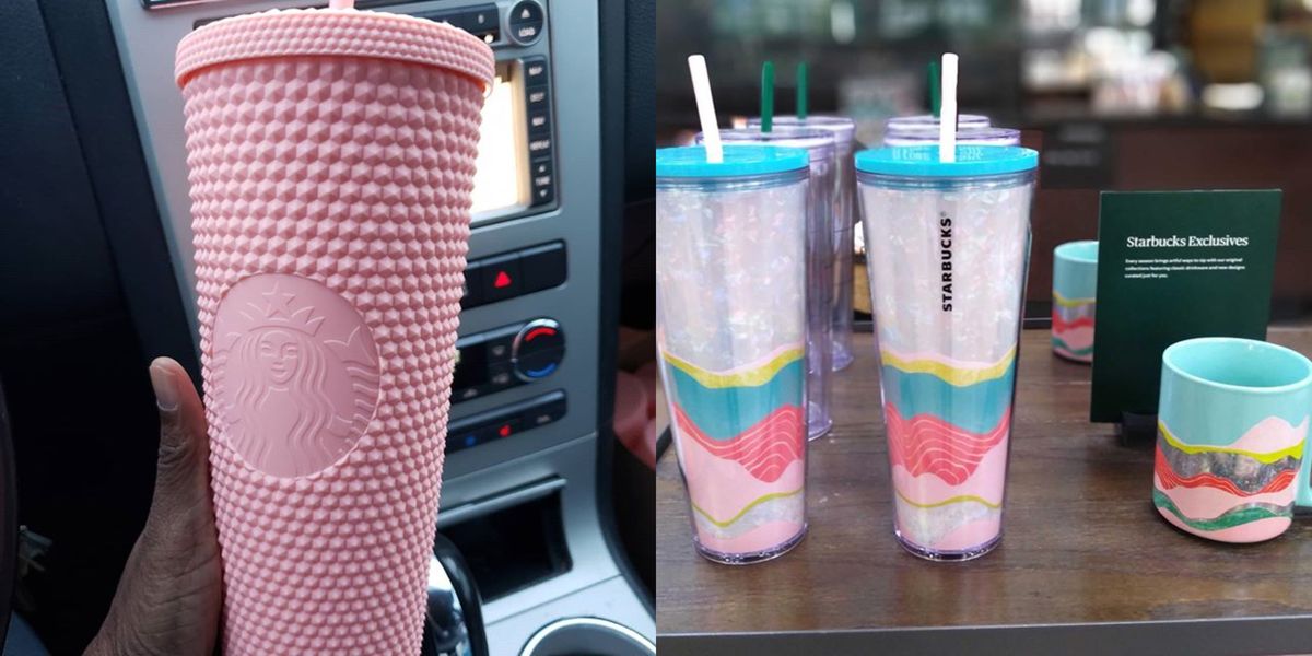 Starbucks Has Some Adorable New Tumblers And Mugs For Spring Including A Massive Pink Spiked Cup