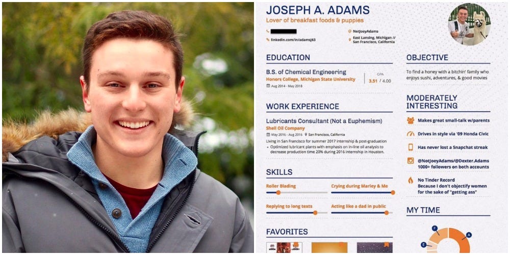 This Guy Created a Legit Dating Resume to Ask Out a Girl