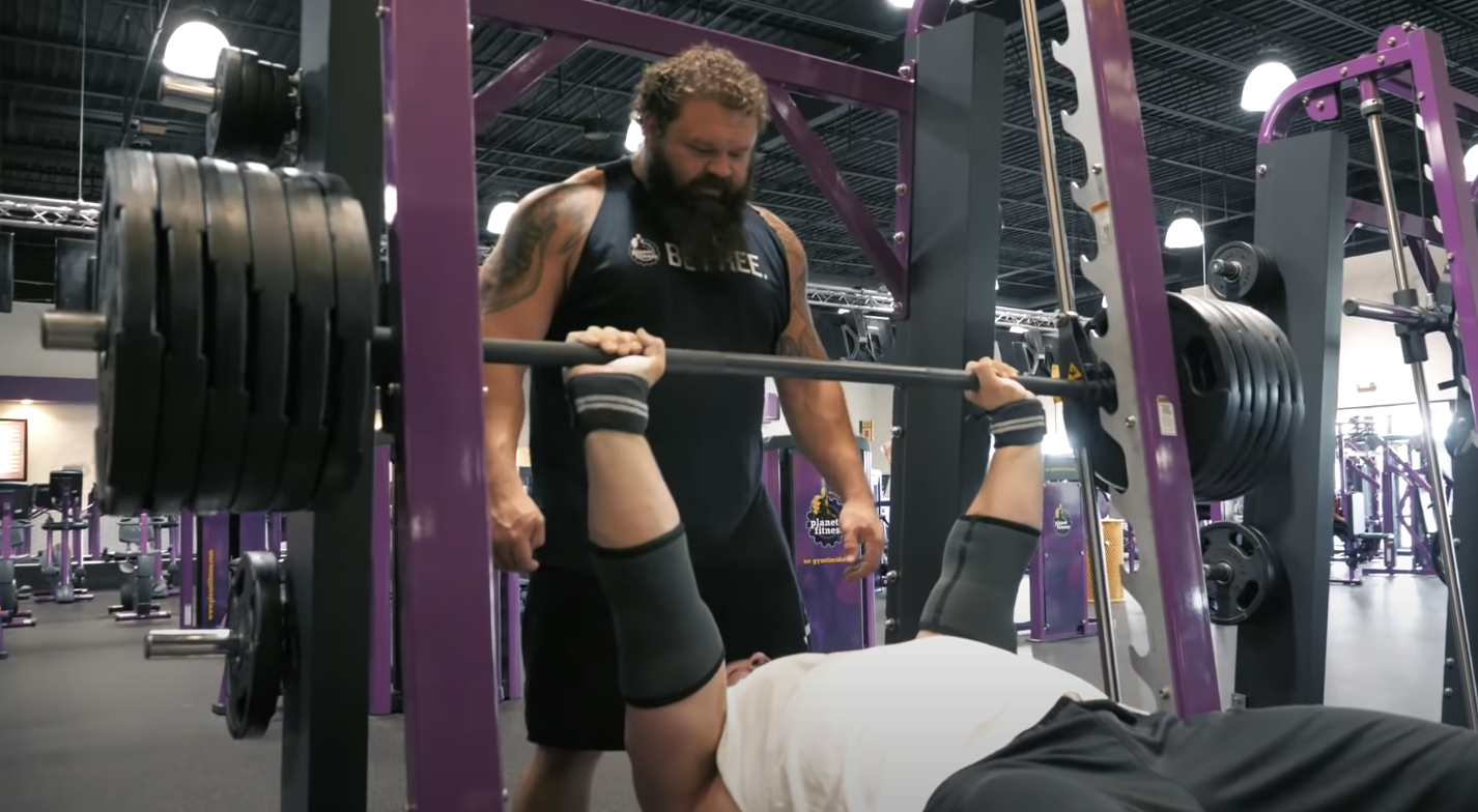 Brian Shaw And Robert Oberst Bench Pressed At Planet Fitness