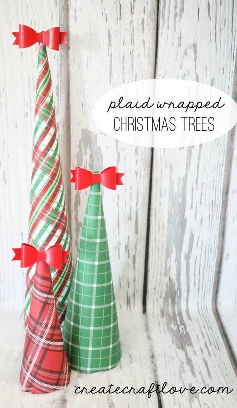 plaid wrapped christmas tree small christmas tree decorations