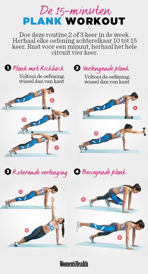 draai hoofdkussen criticus 15-minuten plank-workout