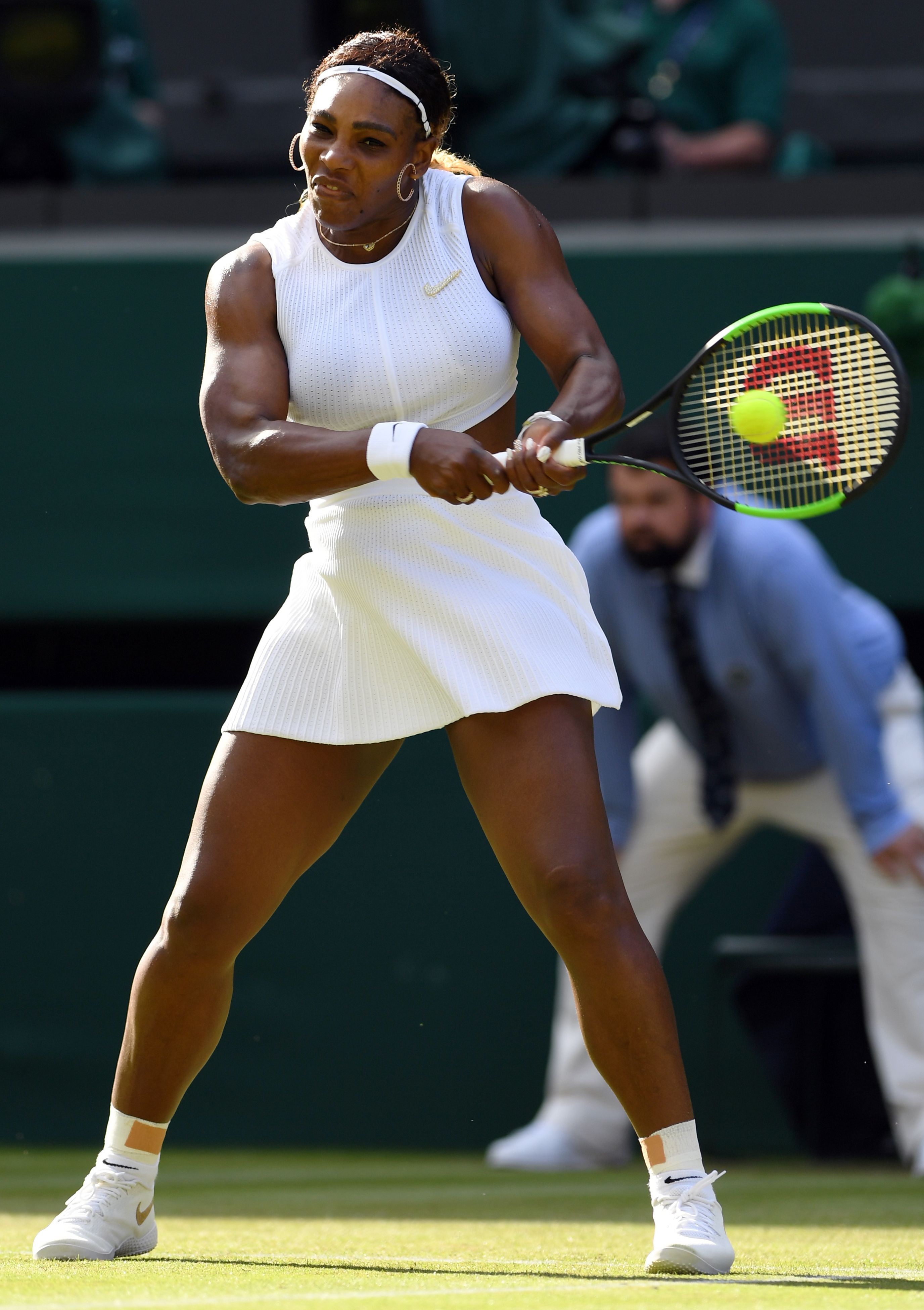 serena williams off white dress