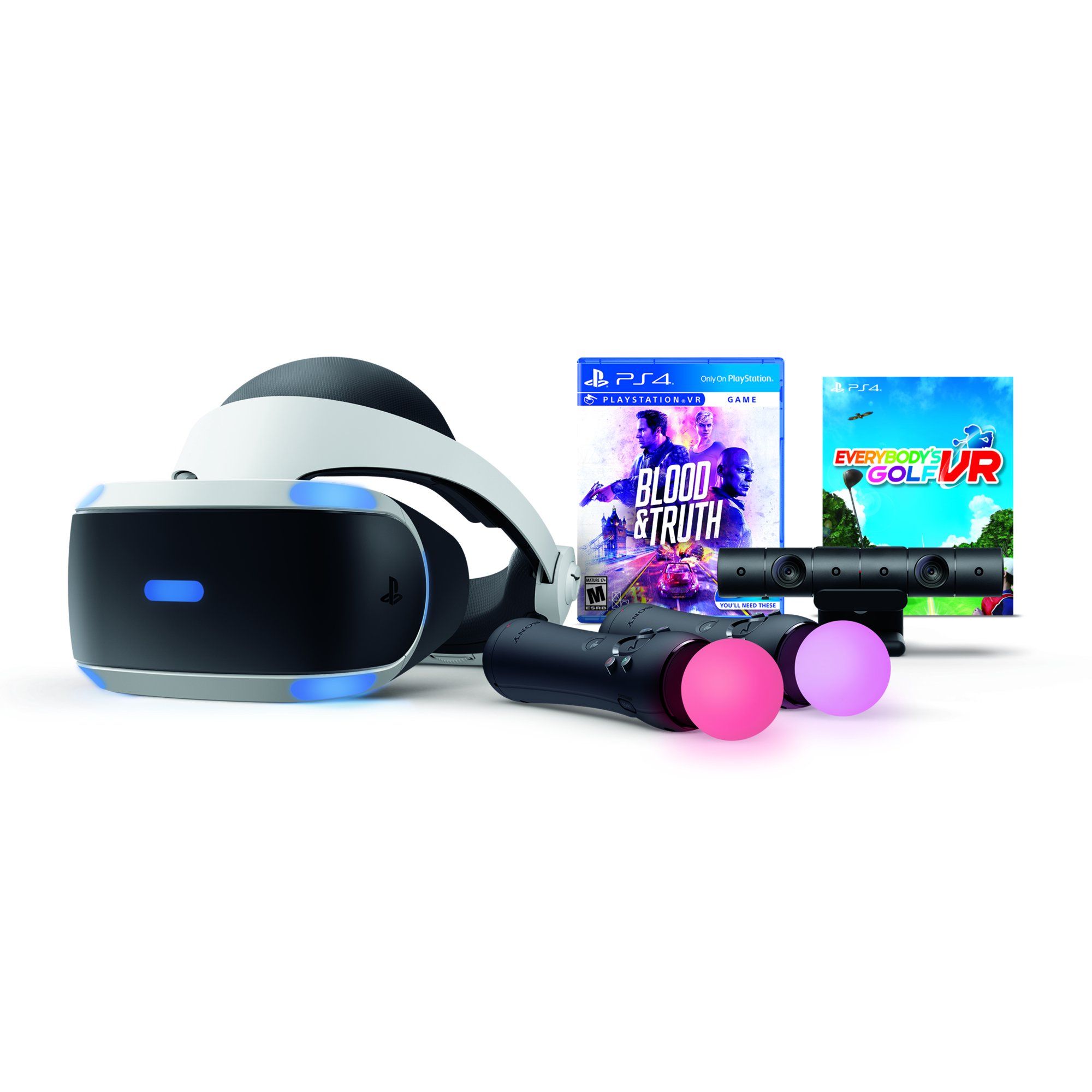 ps vr headset and controllers