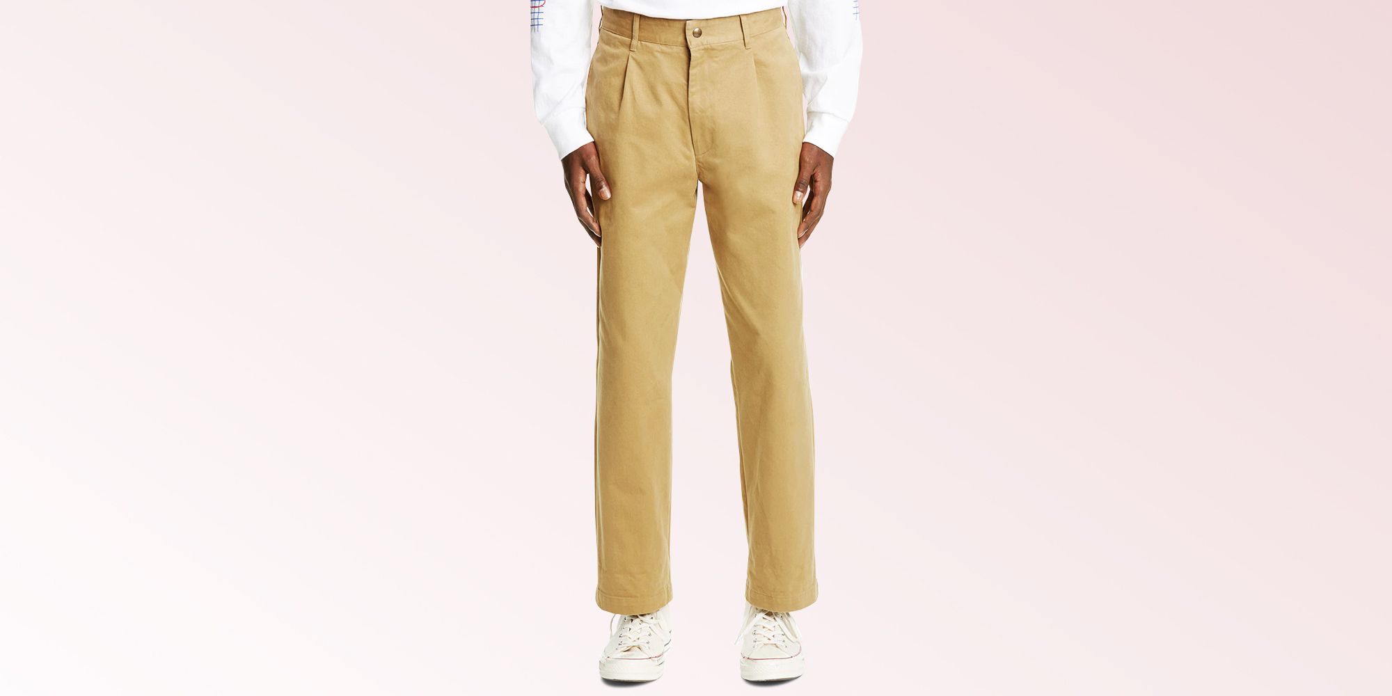 Fashion Trousers Pleated Trousers Ivy & Oak Pleated Trousers khaki striped pattern casual look 