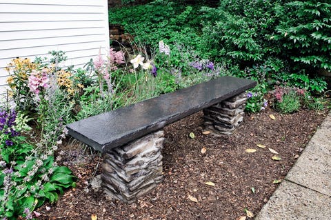 Diy Garden Bench Learn To Work With Stone By Building This Diy Garden Bench Learn To Work With, Outdoor Stone Benches With Backs