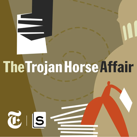 podcast logo for the trojan horse affair