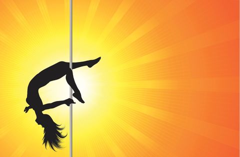 Pole dance, Yellow, Flip (acrobatic), Dance, Silhouette, Acrobatics, Pole vault, Performing arts, Extreme sport, Street dance, 