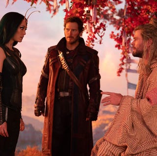 Pom Klementieff, Chris Pratt, Chris Hemsworth, Thor: Love and Thunder pom klementieff, chris pratt, chris hemsworth, thor love and thunder