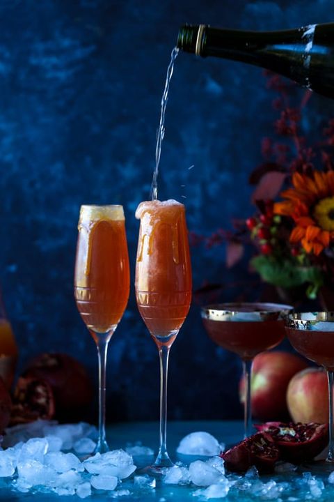 cider mimosa halloween cocktail