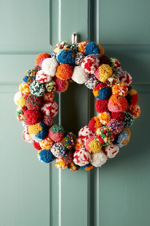 Wreath, Crochet, Orange, Christmas decoration, Cut flowers, Interior design, Flower, Plant, Craft, Confectionery, 
