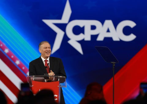 orlando, florida   february 25 former us secretary of state mike pompeo speaks during the conservative political action conference cpac at the rosen shingle creek on february 25, 2022 in orlando, florida cpac, which began in 1974, is an annual political conference attended by conservative activists and elected officials photo by joe raedlegetty images