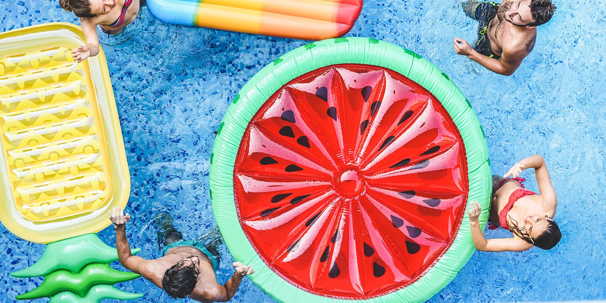 group pool floats