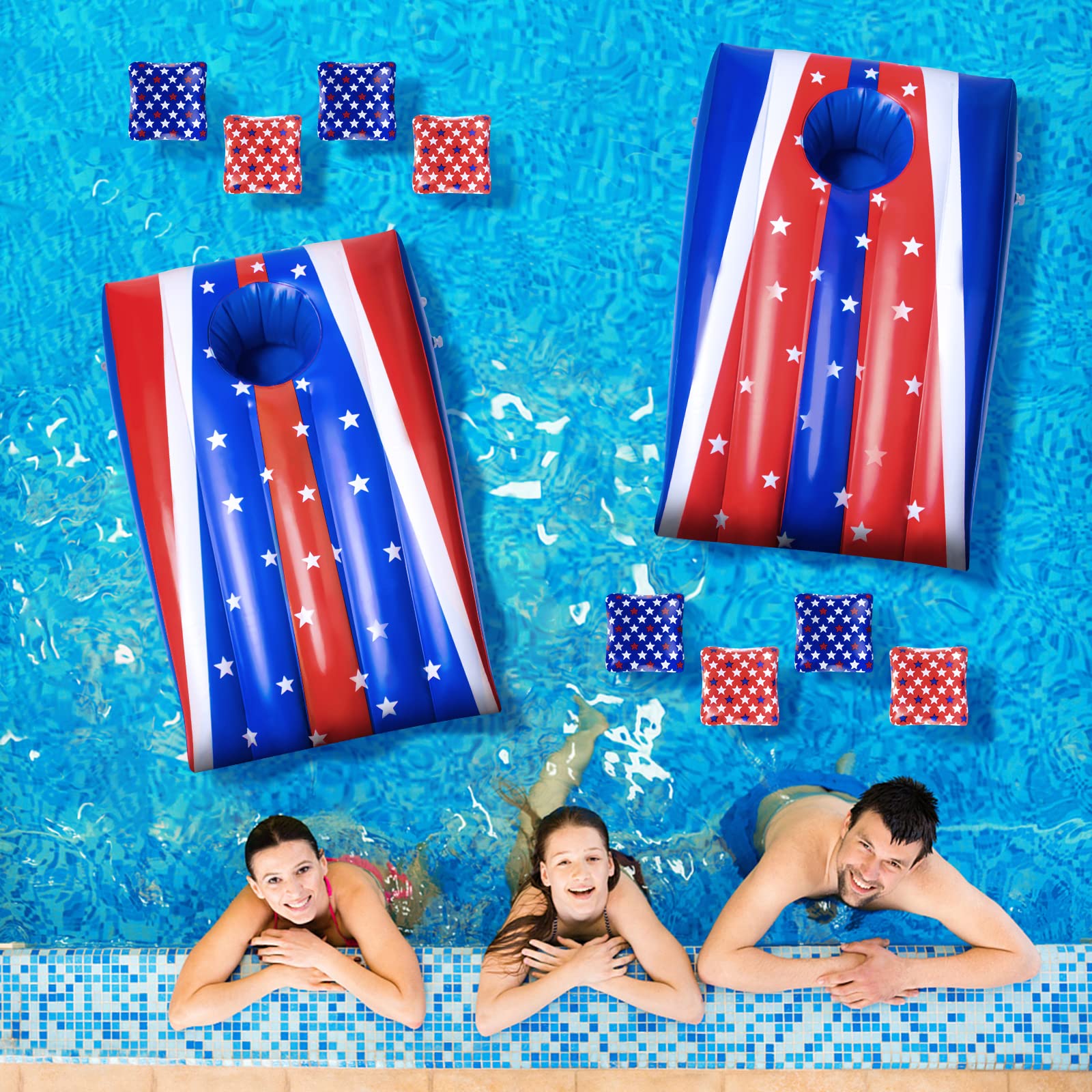 This Inflatable Cornhole Set Will Be the Toast of Your July 4th Pool Party