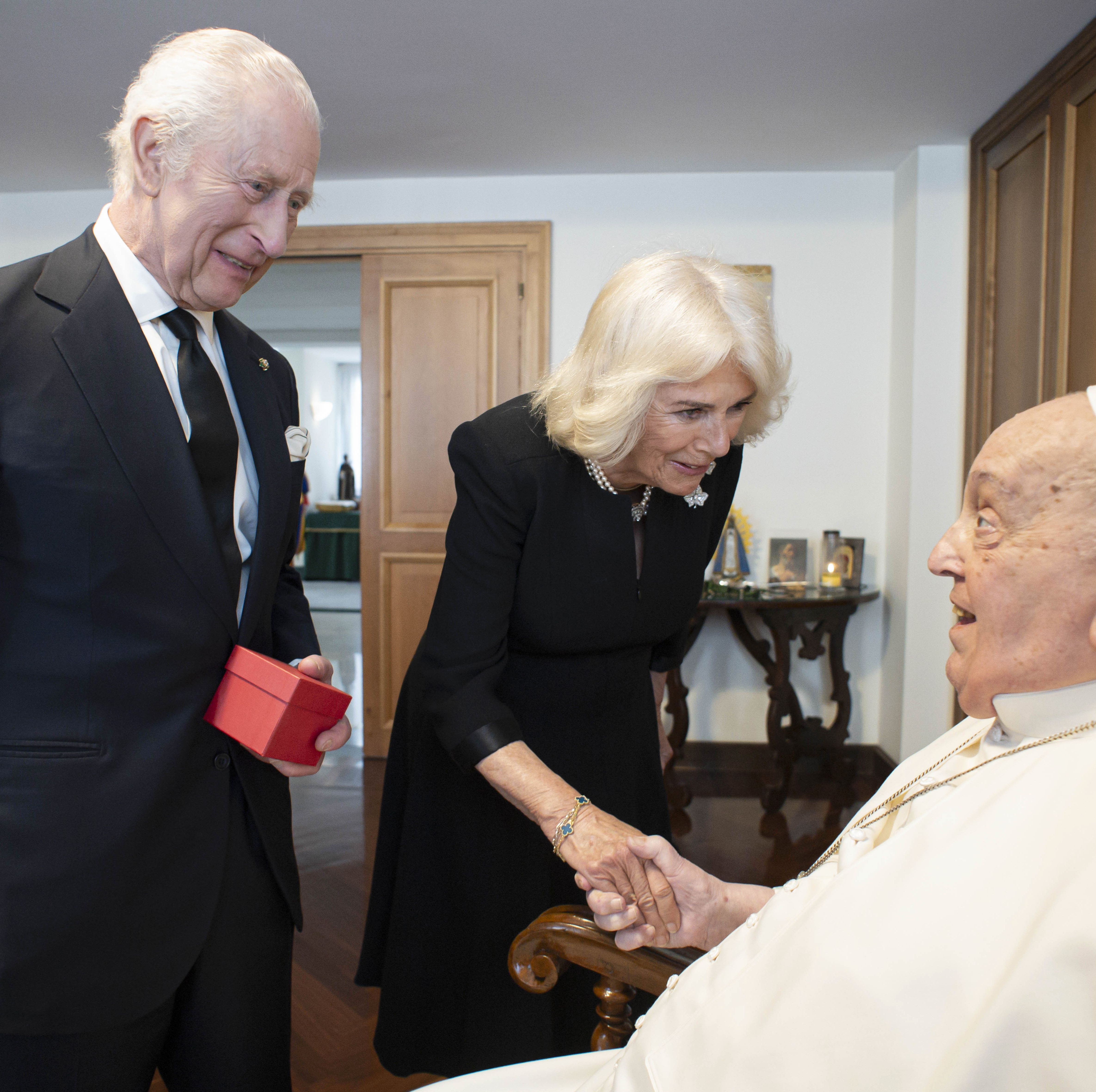 New Picture Shows King Charles and Queen Camilla's Private Meeting with Pope Francis