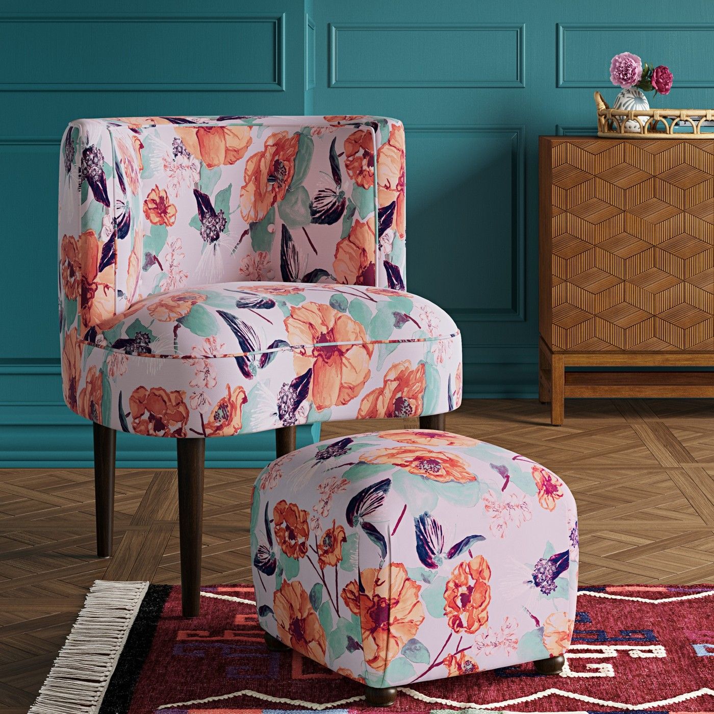 opalhouse clary curved back accent chair