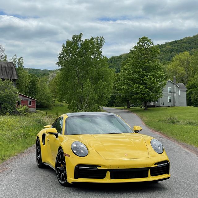 porsche 911 turbo s lightweight package racing yellow