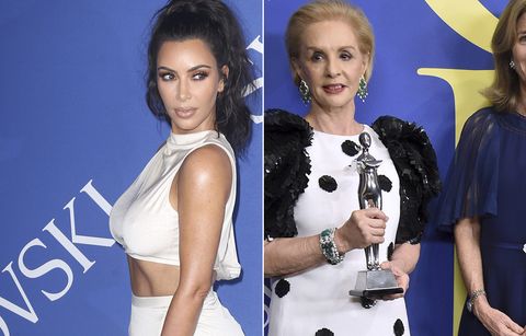 Kim Kardashian y Herrera, en los CFDA Fashion Awards