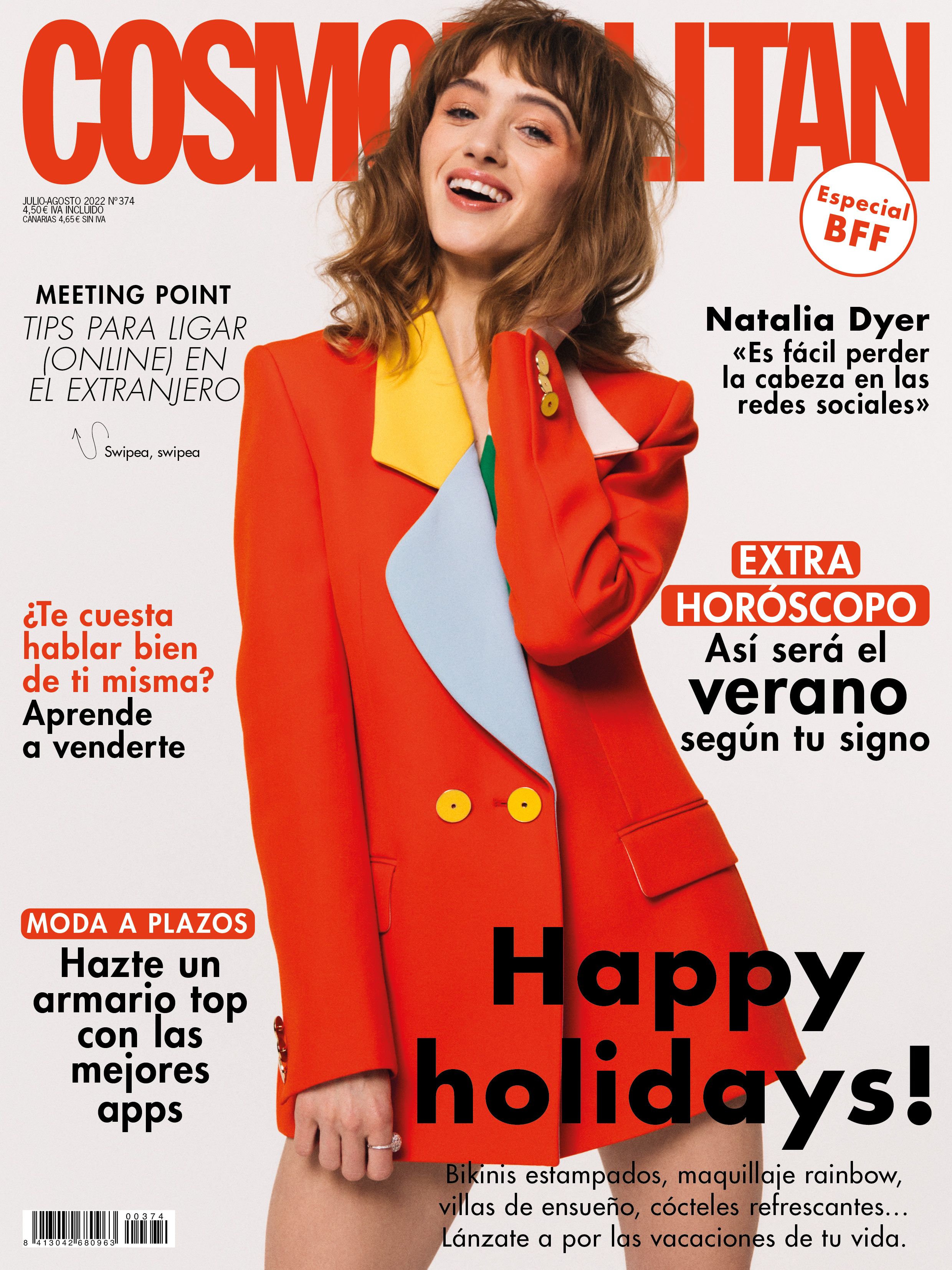 Natalia Dyer, chica de portada de Cosmopolitan julio/agosto
