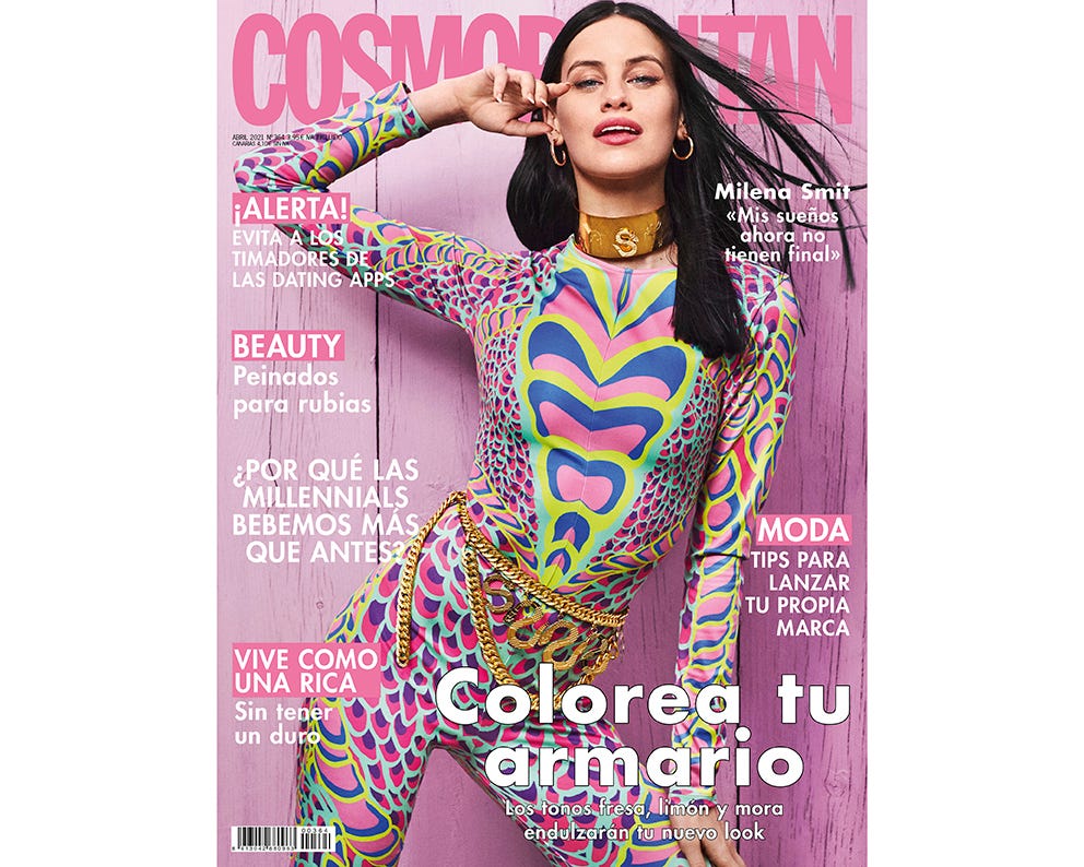 Actress Milena Smit, cover of COSMOPOLITAN April