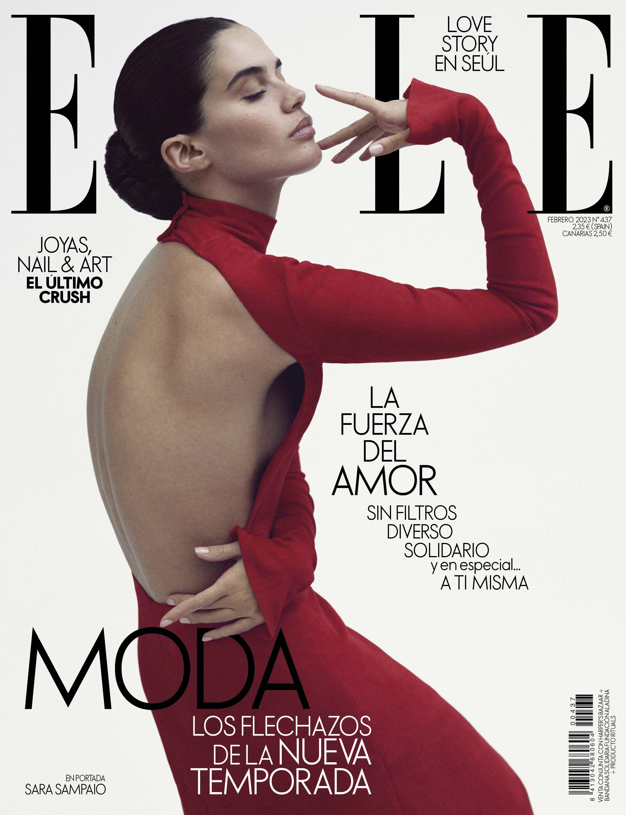 Sara Sampaio, en la portada del número de febrero de ELLE