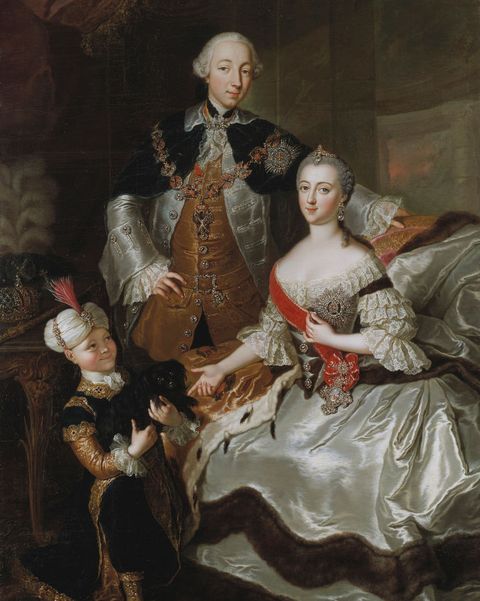 Ecaterina cea mare a Rusiei și soțul țarului Petru al iii-lea