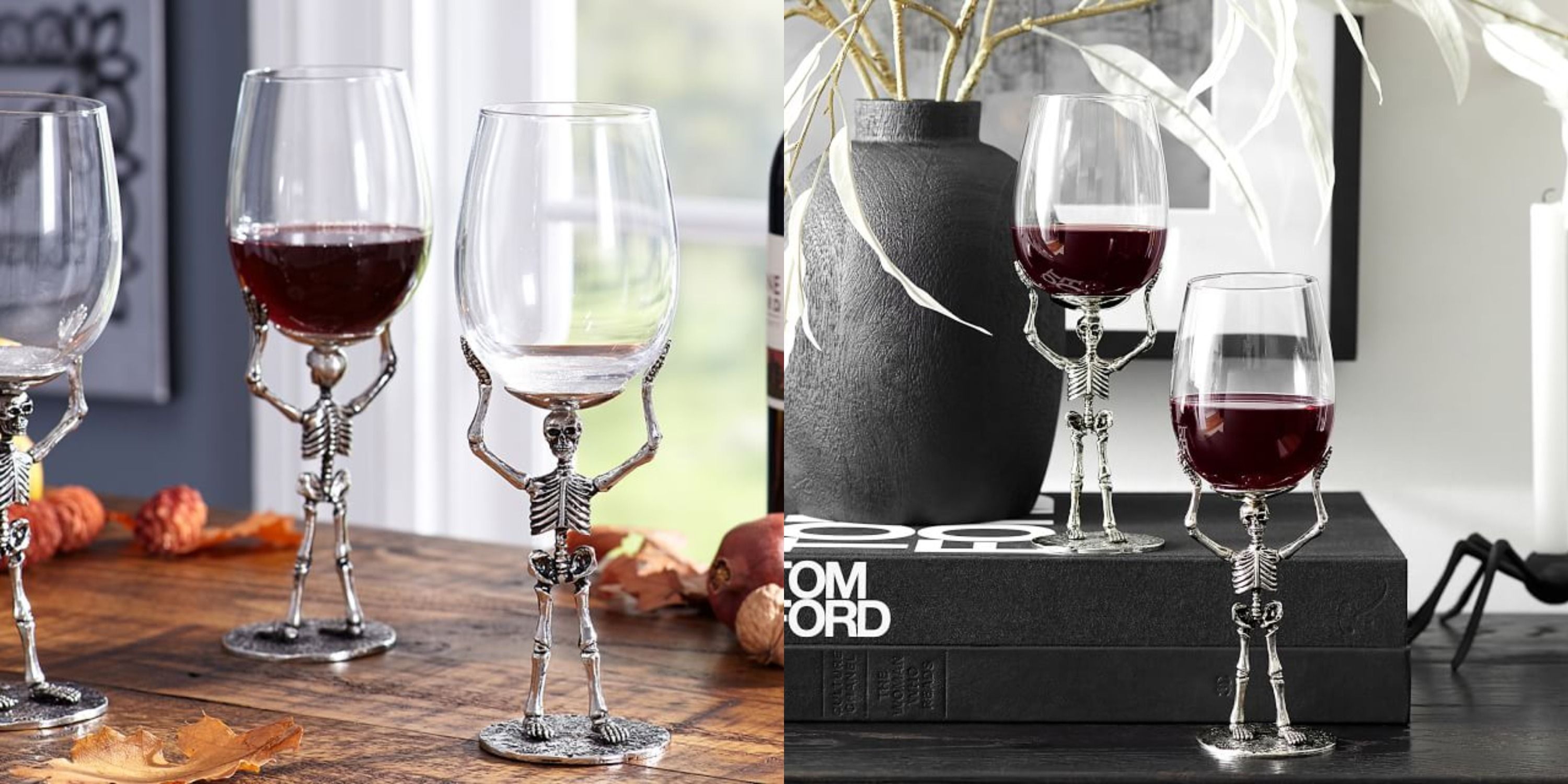 Pottery Barn Is Selling Wine Glasses Held Up By Skeletons