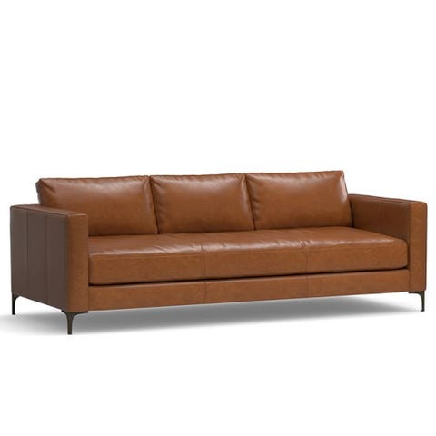 7 Best Leather Sofas To In 2018 Luxe Brown Black Pottery Barn Jake Leather Sofa