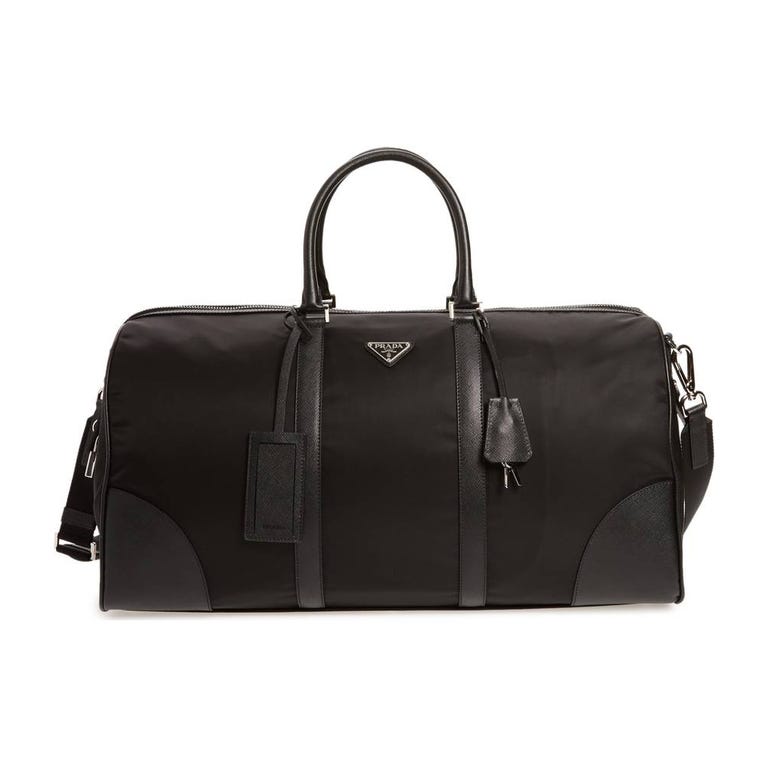 15 Best Weekender Bags For Summer Getaways Leather Canvas Travel Prada Nylon Saffiano Bowling Bag