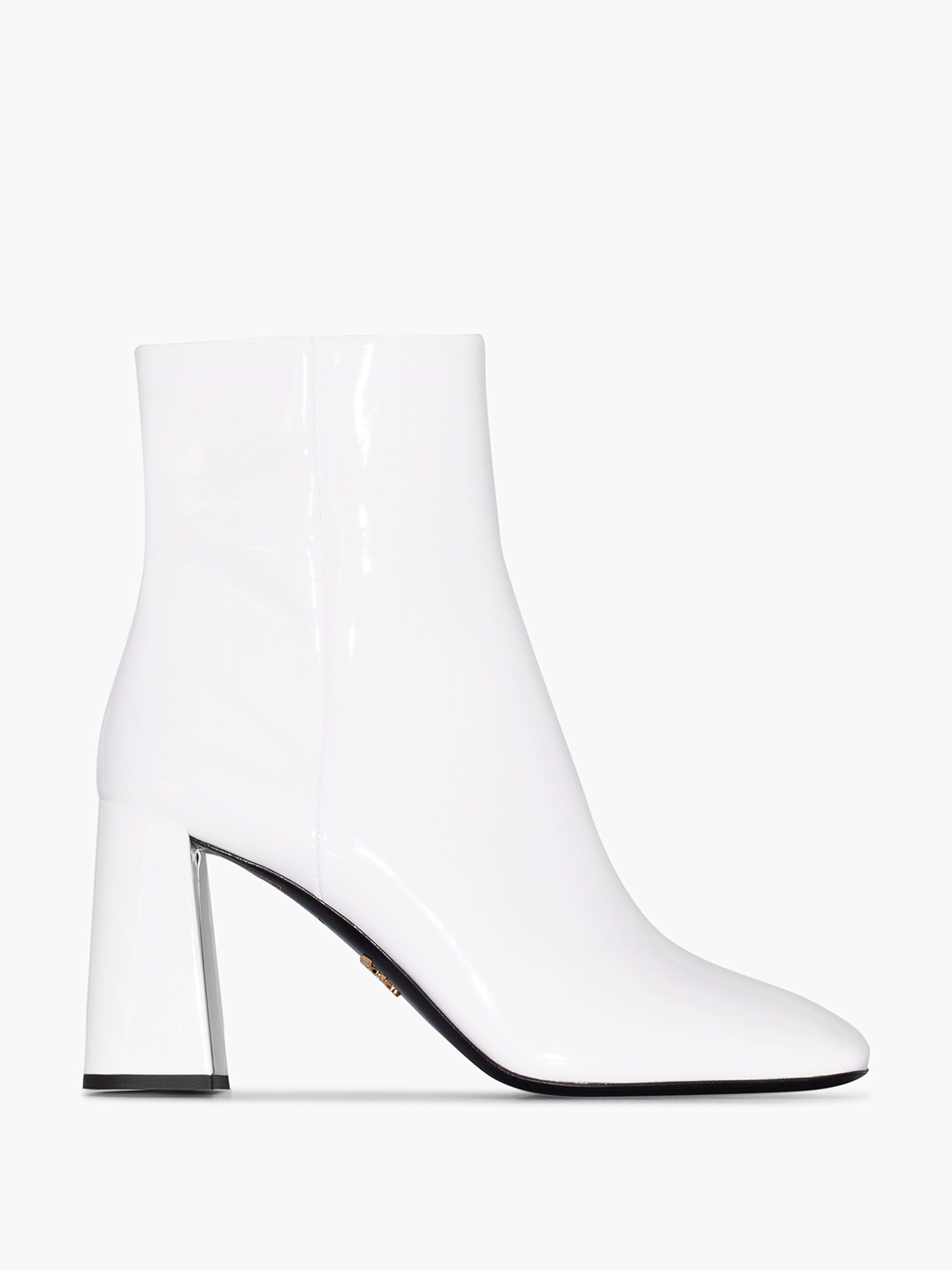 designer white booties