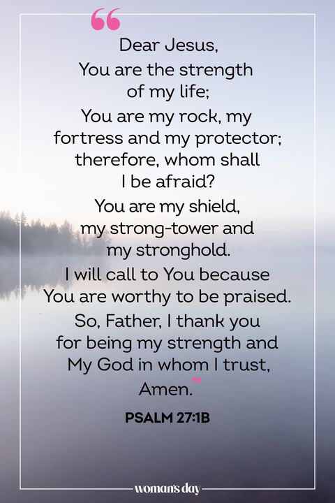 prayers for anxiety psalm 27 1b