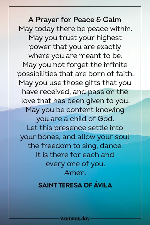 prayer for peace saint teresa of ávila