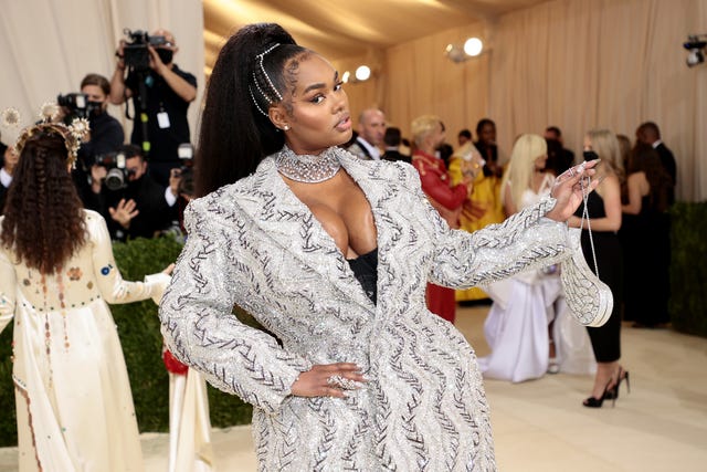 Met Gala 21 Precious Lee Had The Sparkliest Red Carpet Suiting