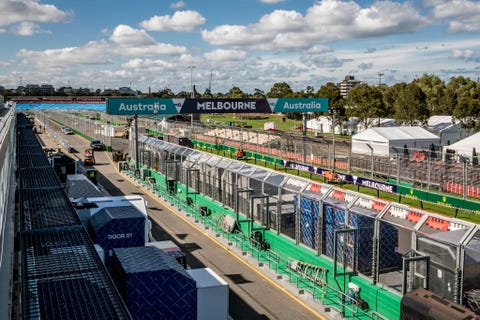 Preparativos del Gran Premio de Australia en el circuito de Melbourne.