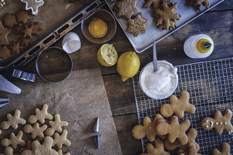 Preparing Gingerbread Cookies in Domestic Kitchen