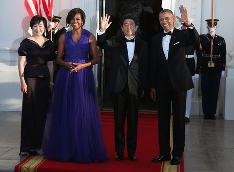 president obama and first lady host state dinner for japanese pm shinzo abe and akie abe