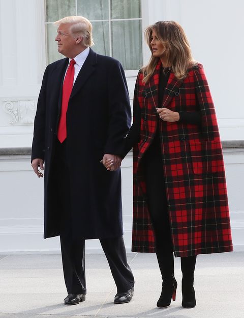 President And Mrs Trump Receive White House Christmas Tree