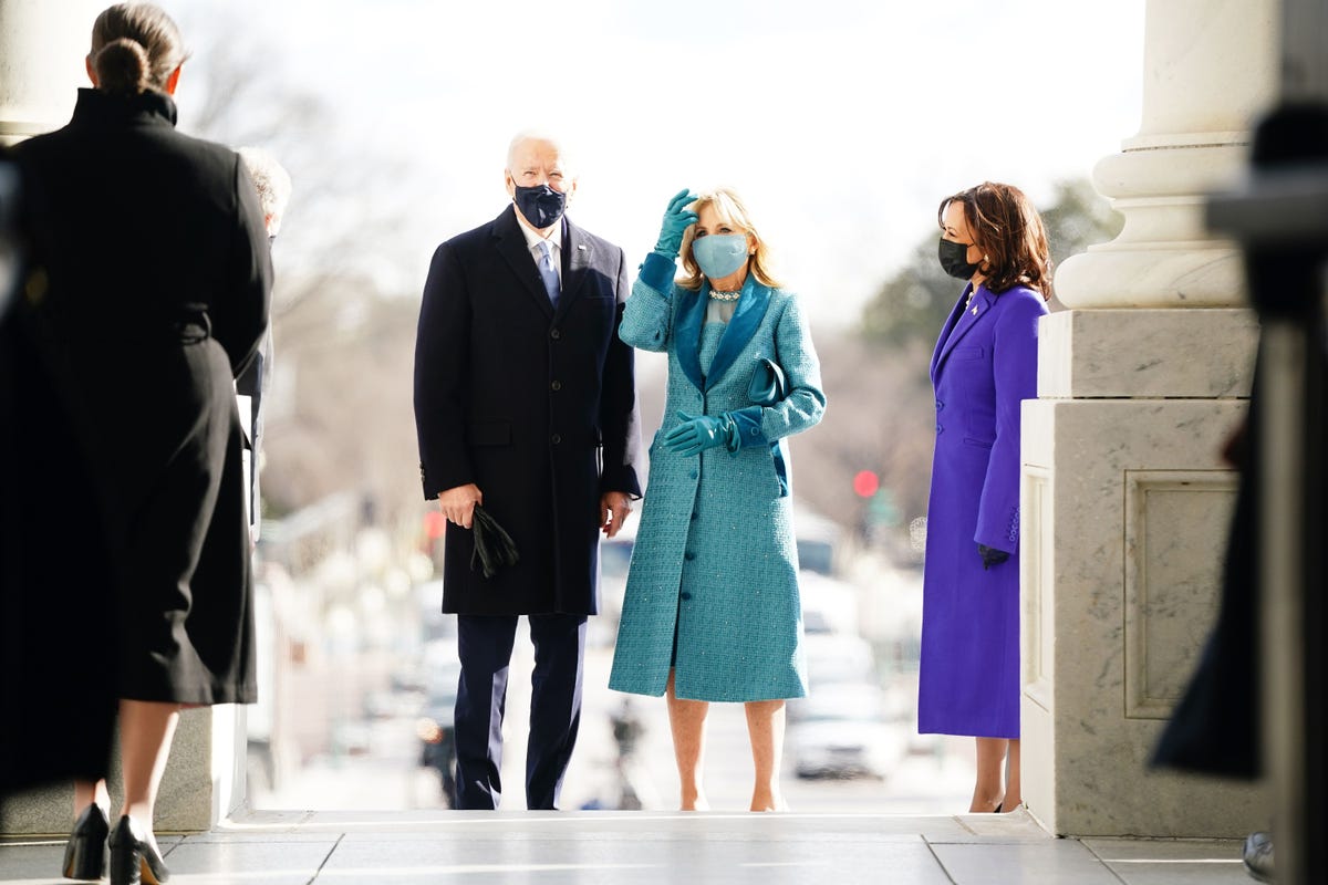 Jill Biden's Blue Dress & Coat Had a Meaning on ...