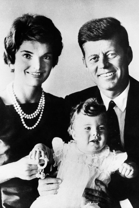 john f kennedy with wife and daughter