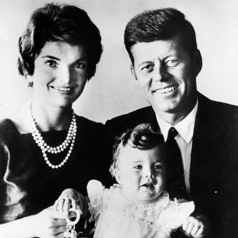 john f kennedy with wife and daughter