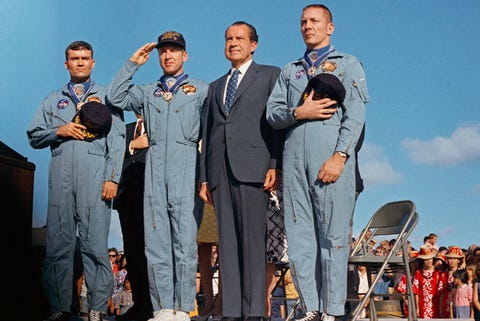 10 Extreme Survival Stories | Tales of Wilderness Survival president nixon and apollo 13 crewmen at hickam air force base