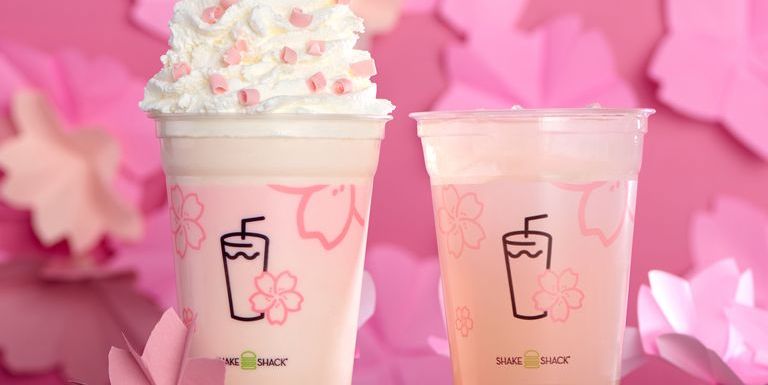 Shake Shack's Cherry Blossom Milkshake And Lemonade Are Baby Pink