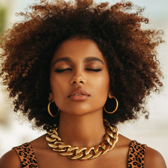 Pretty young afro woman pretty young afro woman