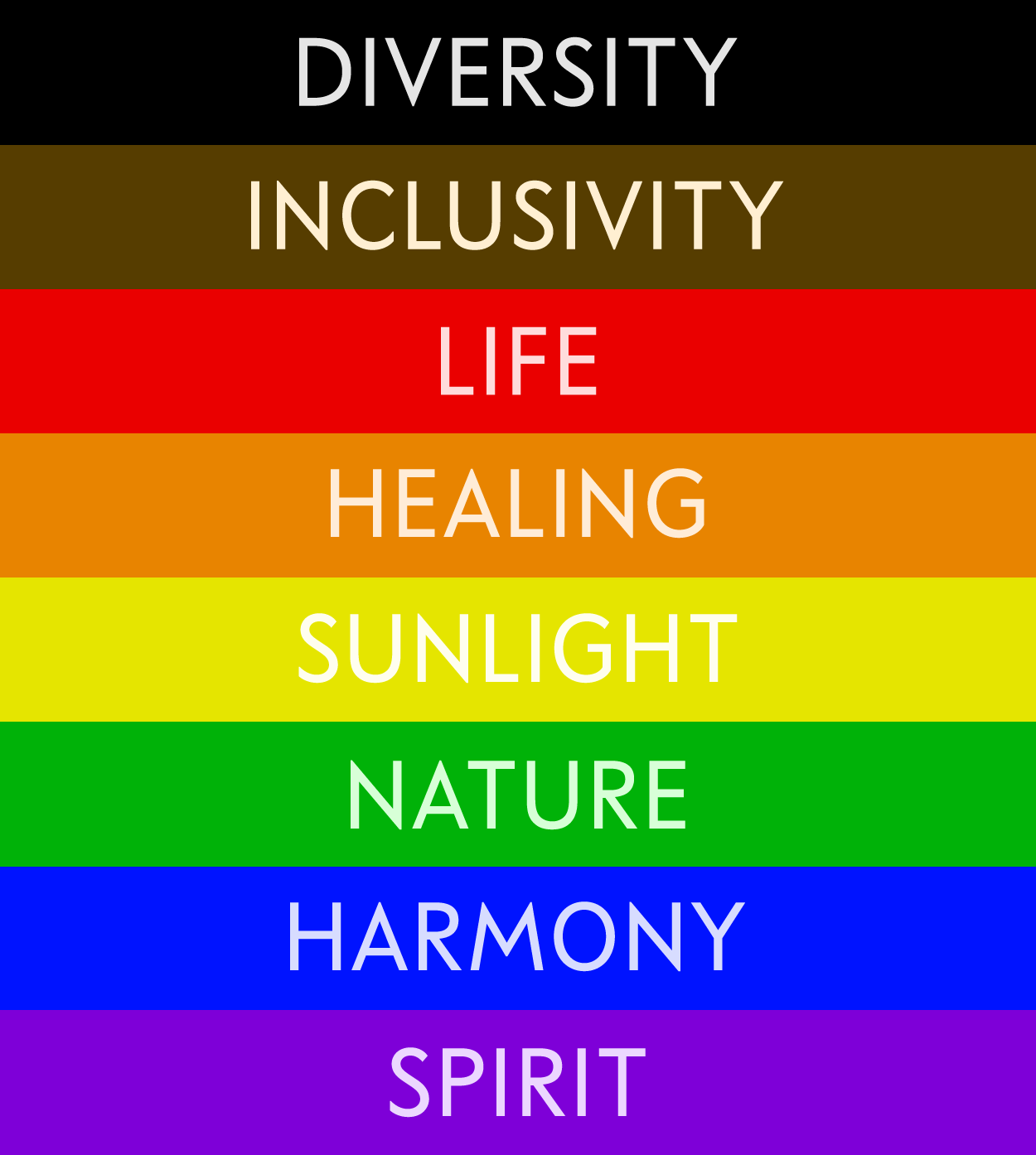 gay flag colors represent