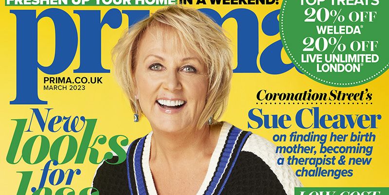 Coronation Street's Sue Cleaver stars on the cover of Prima's new March issue