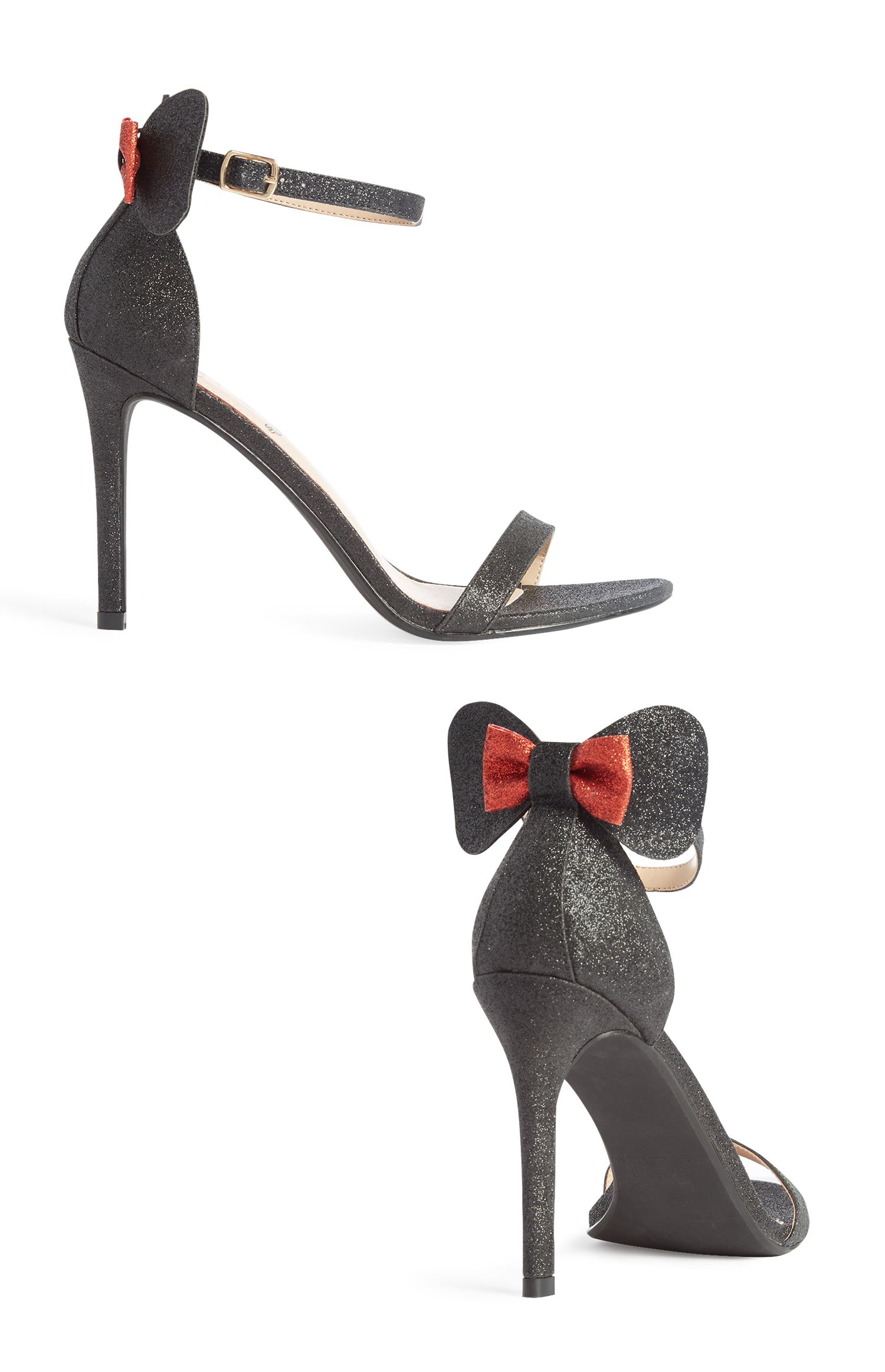 glittery Minnie Mouse Disney heels 