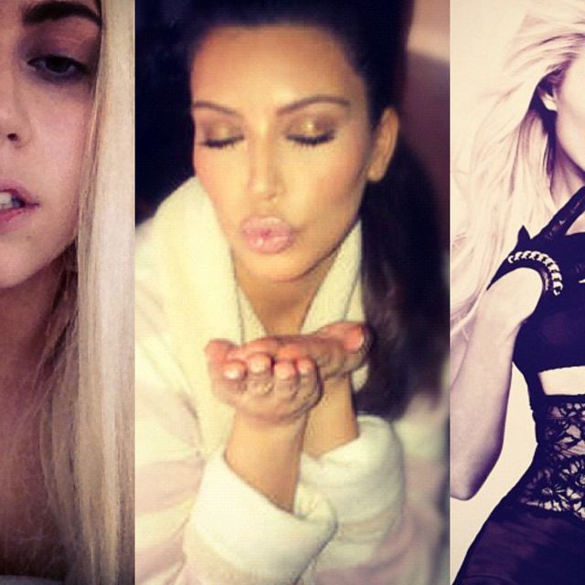 Lady Gaga, Kim Kardashian y Paris Hilton, en Instagram.