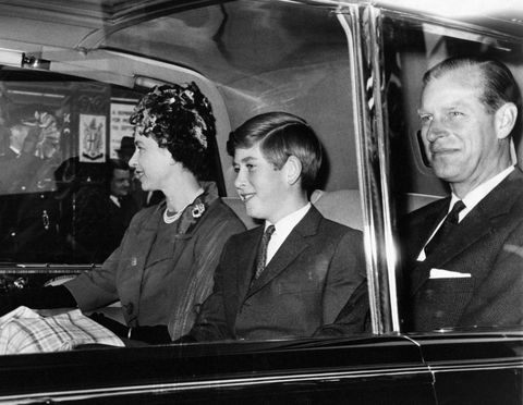 prince charles the prince of wales pictured with his parents, queen elizabeth ii and prince philip the duke of edinbur