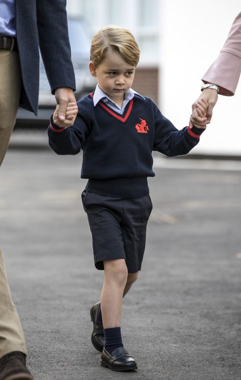 prince george attends thomas's battersea on his first day at school