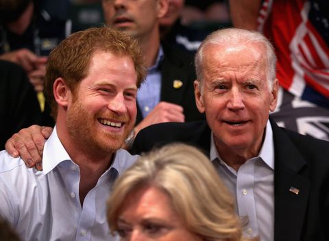 prince harry and then vice president joe biden at the 2016 ﻿invictus games in orlando